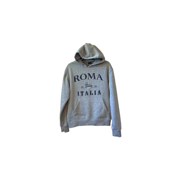 Gray Roma Italia Men's Hoodie - Picture 1 of 5